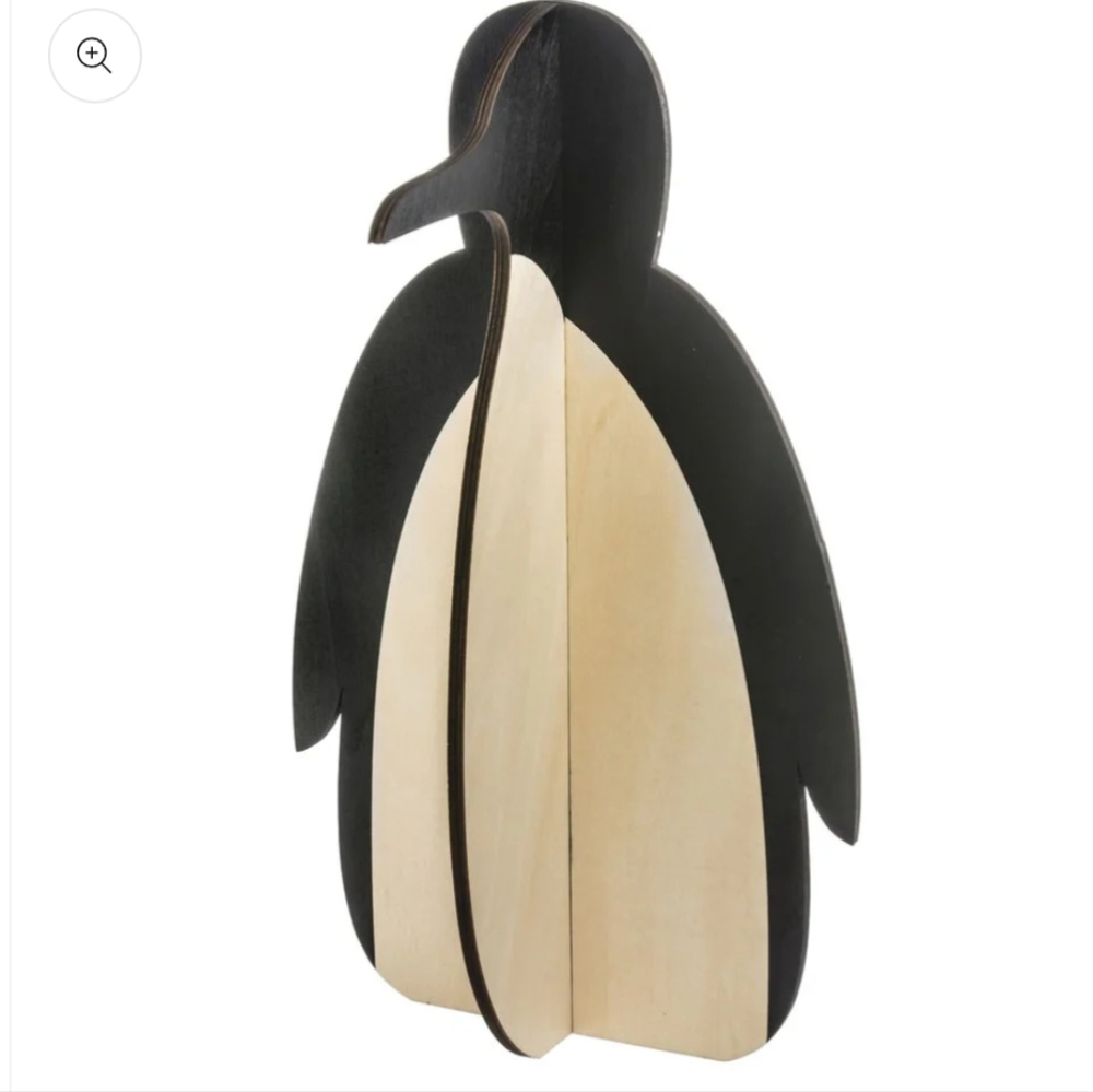 SOLD MCRTux the penguin wood slotted decor
